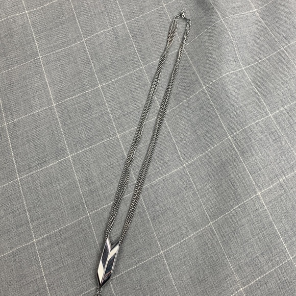 Silver Tassel Necklace Costume Jewelry Multi strand - Picture 7 of 13